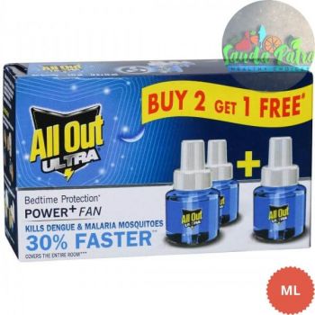 ALL OUT ULTRA MOSQUITO REPELLANT REFILL - FLORAL FRAGRANCE, 45 ML B2G1