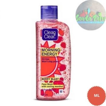Clean & Clear Morning Energy Berry Blast Face Wash, Red, 50ml