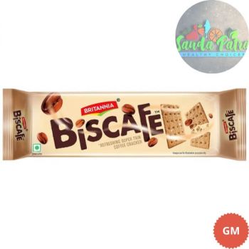 BRITANNIA BISCAFE COFFEE CRACKER - SUGAR-SPRINKLED BISCUIT, 37GM