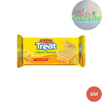 BRITANNIA TREAT CREME WAFERS XTRA CHEESY, 31GM