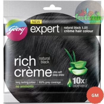 Godrej Expert Rich Creme Hair Colour Black, Shade 1.0