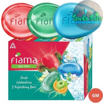 FIAMA FRESH CELEBRATION UNIQUE GEL BAR, 125GM (PACK OF 3)