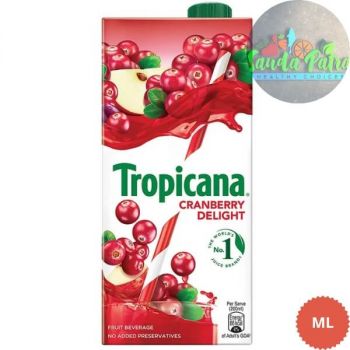 TROPICANA DELIGHT FRUIT JUICE - CRANBERRY, 1LTR