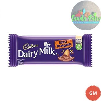 CADBURY DAIRY MILK CHOCOLATE BAR - ROAST ALMOND, 80GM