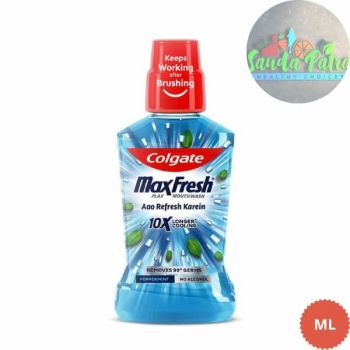 COLGATE MAX FRESH PLAX PEPPERMINT MOUTHWASH, 250ML