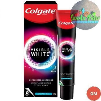 COLGATE VISIBLE WHITE O2 TOOTHPASTE, 25GM BOX