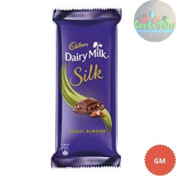 Cadbury Dairy Milk Silk Roast Almond with whole nuts Chocolate Bar, 58gm