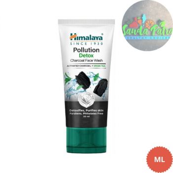 HIMALAYA POLLUTION DETOX CHARCOAL FACE WASH, 50ML