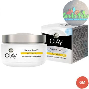 OLAY NATURAL AURA SPF15 GLOWING RADIANCE DAY CREAM, 50GM