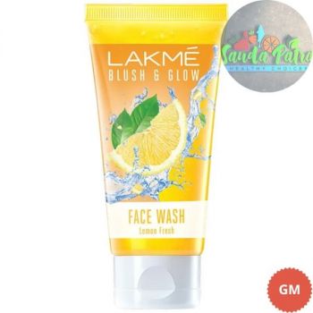 LAKME BLUSH & GLOW LEMON FRESH FACE WASH, 50GM