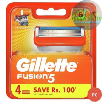 GILLETTE FUSION5 SHAVING RAZOR BLADE CARTRIDGE, 4N