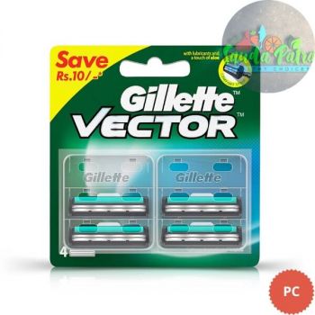 GILLETTE VECTOR PLUS RAZOR BLADE 4S, 1N