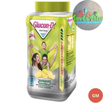 GLUCON D INSTANT ENERGY HEALTH DRINK NIMBU PANI, 400GM JAR