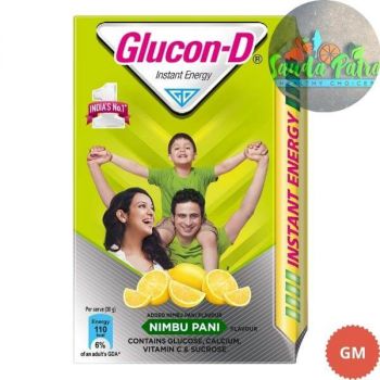 GLUCON D INSTANT ENERGY HEALTH DRINK NIMBU PANI, 400GM REFILL