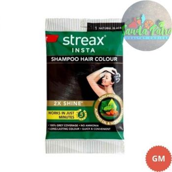 STREAX INSTA SHAMPOO HAIR COLOUR - NATURAL BLACK