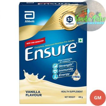 ENSURE NUTRITION DRINK FOR ADULTS WITH HIGH PROTEIN VANILLA, 400GM REFILL