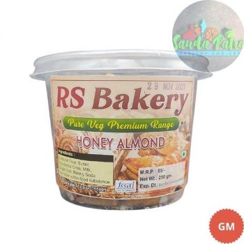 RS BAKERY HONEY ALMOND VEG COOKIES, 250GM