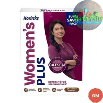 WOMEN`S PLUS HORLICKS NO ADDED SUGAR CHOCOLATE FLAVOUR REFILL, 400GM