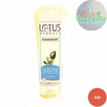 Lotus Jojoba Face Wash, Active Milli Capsules, 80gm
