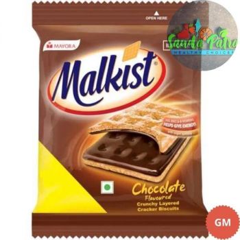 MALKIST CHOCOLATE FLAVOURED CRACKER BISCUITS, 18GM