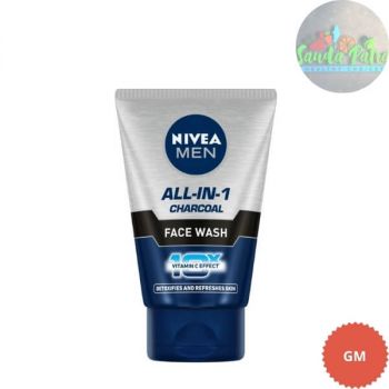 Nivea Men All-in-One Charcole Facewash With 10x Vitamin C effect, 50gm