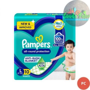 PAMPERS PANTS ANTI RASH BLANKET L , 10S