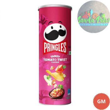 PRINGLES TANGY TOMATO TWIST FLAVOURED POTATO CRISPS, 102GM