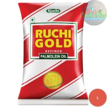 Ruchi Gold Palmolein Oil Pouch, 1L