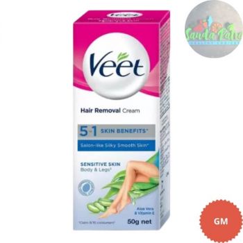 Veet Silk & Fresh Hair Removal Cream - Sensitive Skin, 50gm
