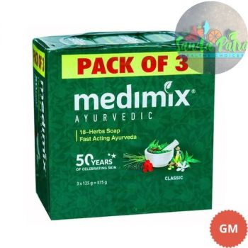 MEDIMIX AYURVEDIC CLASSIC 18 HERBS SOAP(3 PACK), 125GM