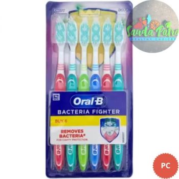 ORAL-B BACTERIA FIGHTER SOFT TOOTHBRUSH, 6N