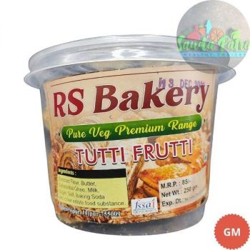 RS BAKERY TUTTI FRUTTI VEG COOKIES, 250GM