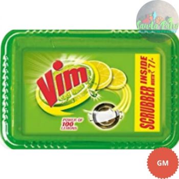 Vim Dishwash Bar Lemon Tub, 250gm (With Free Scrubber Worth - 10)