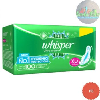 Whishper Ultra Clean Sanitary Pad Xl+, 30Pads