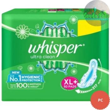 Whishper Ultra Clean Sanitary Pad Xl+, 50Pads